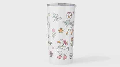 Floral Silly Goose 20 oz Tumbler