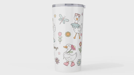 Floral Silly Goose 20 oz Tumbler