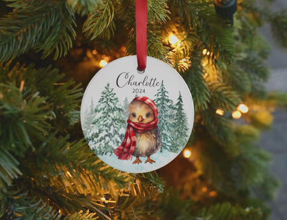 Personalized Christmas Chicken Ornament Custom Chicken Gifts