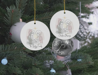 Personalized Nativity Christmas Ornament Minimalist Ornament