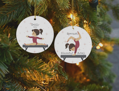 Personalized Gymnast Ornament Gymnastics Christmas Ornament