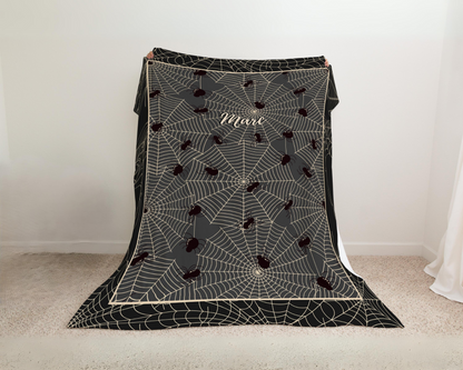 SpookyHalloween Spider Web Blanket