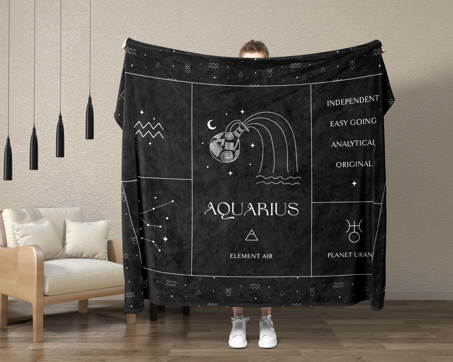 Aquarius Zodiac Blanket