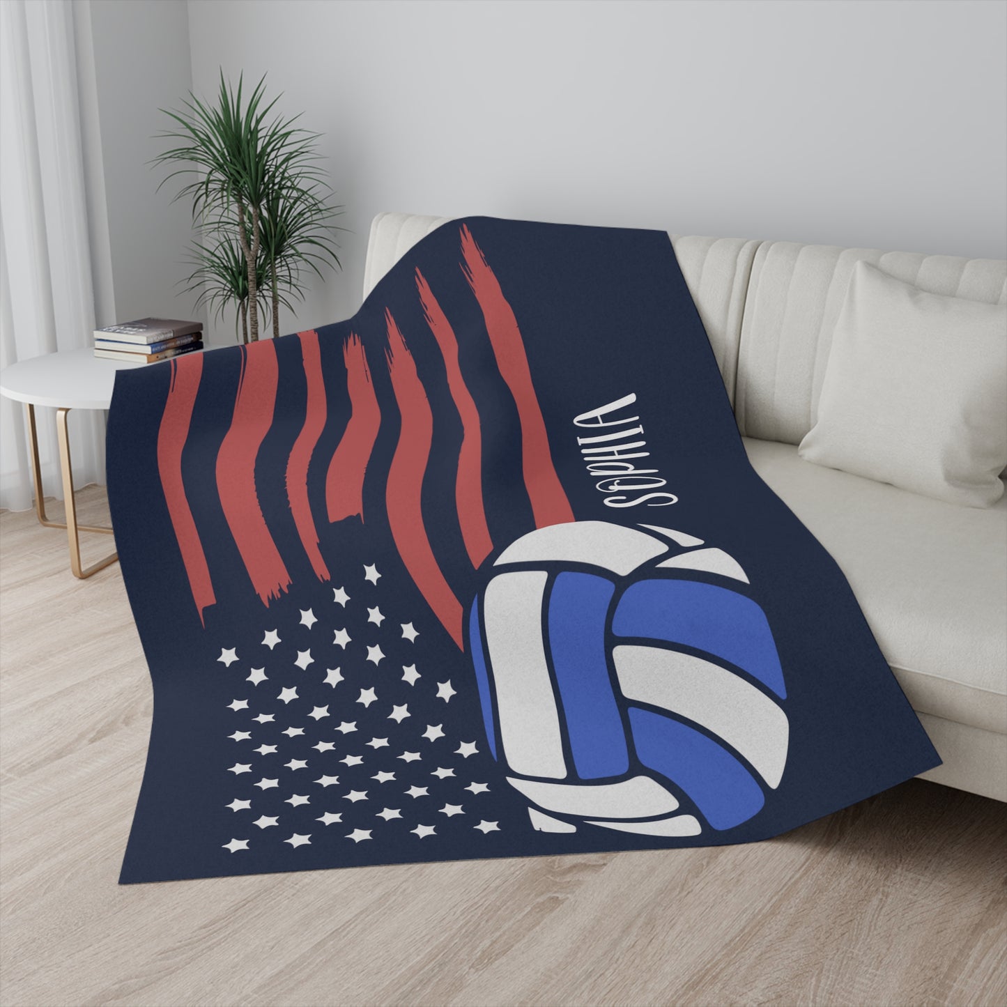 Custom Volleyball Blanket Personalized Volleyball Gift