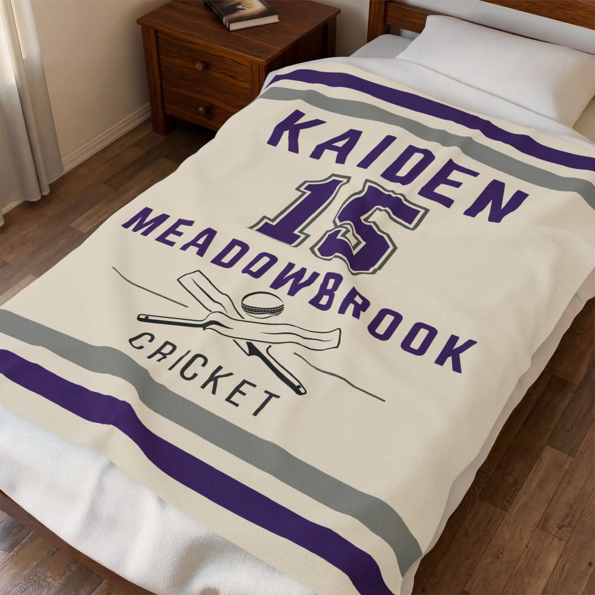 Personalized Cricket Blanket