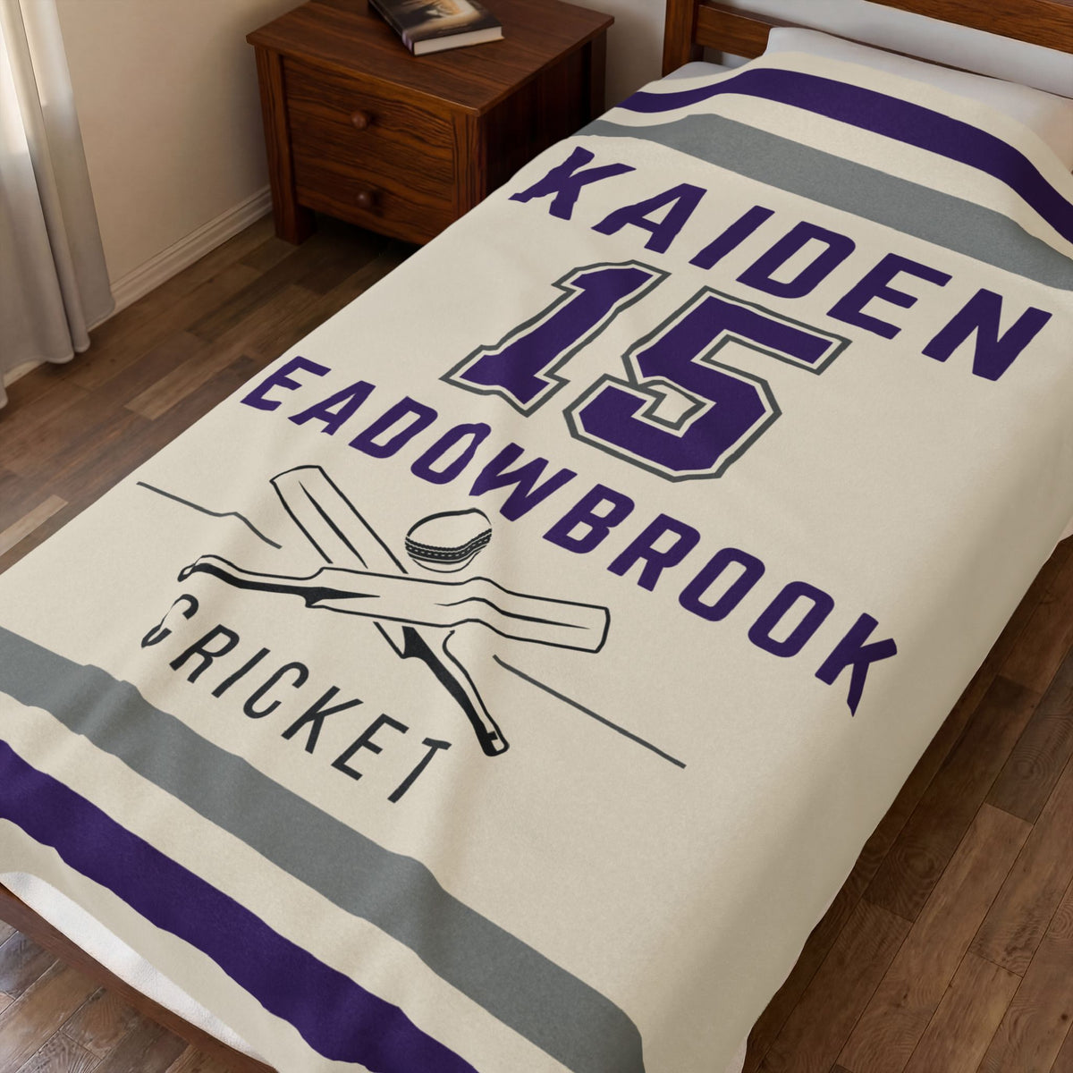 Personalized Cricket Blanket