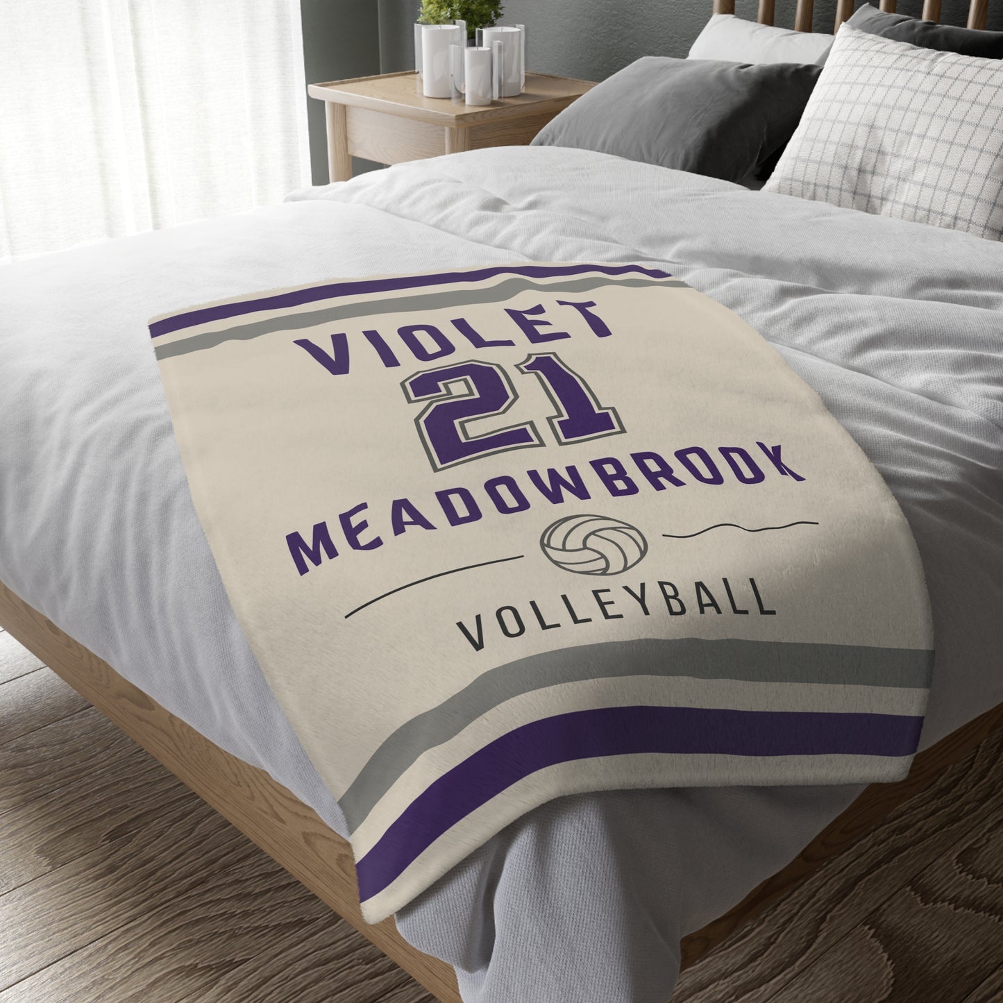 Personalized Volleyball Blanket