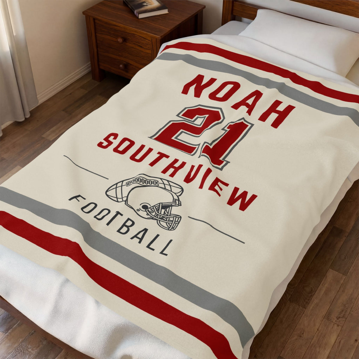 Personalized Football Blanket
