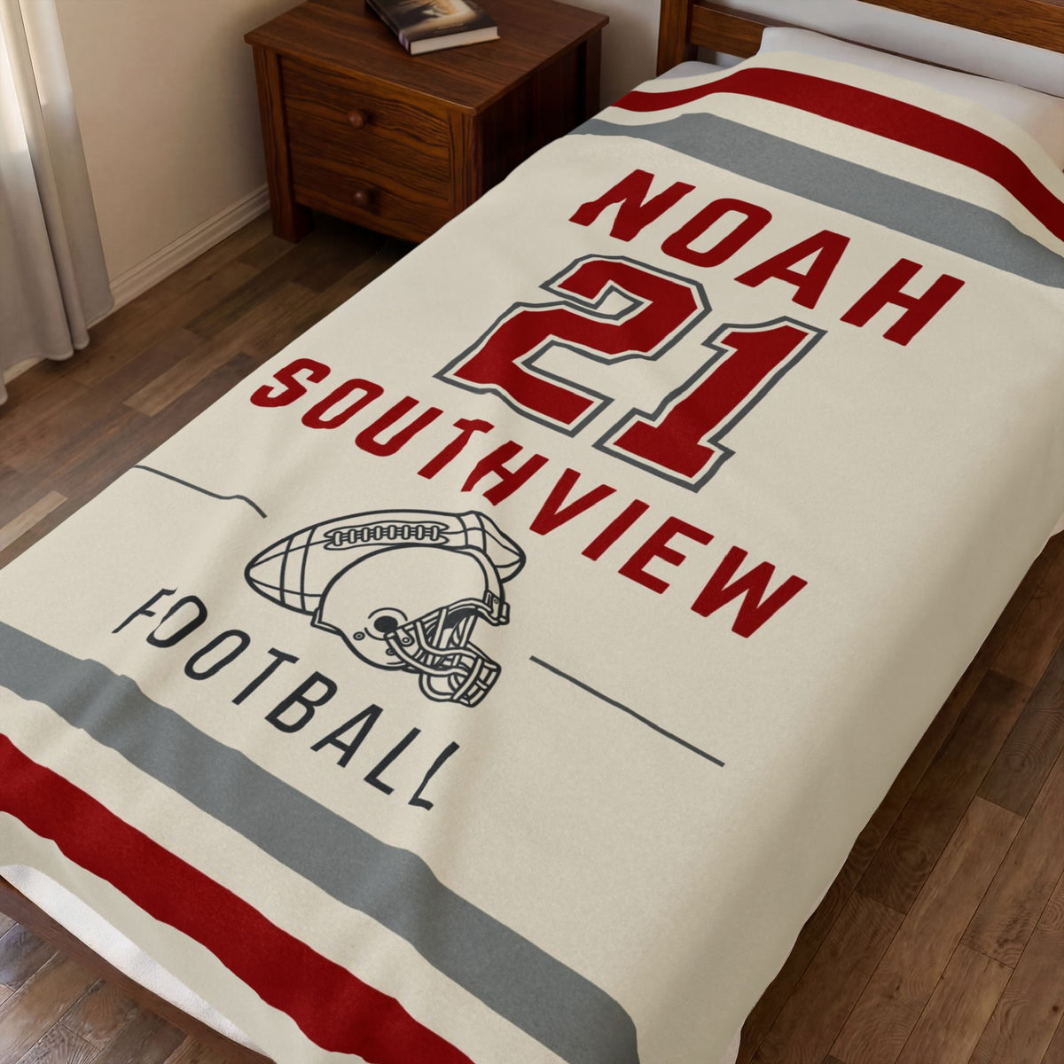 Personalized Football Blanket
