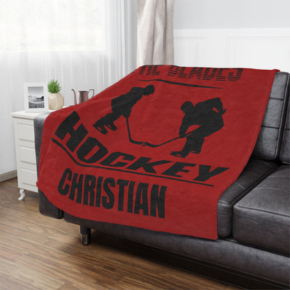 Personalized Hockey Blanket Custom Hockey Team Gift