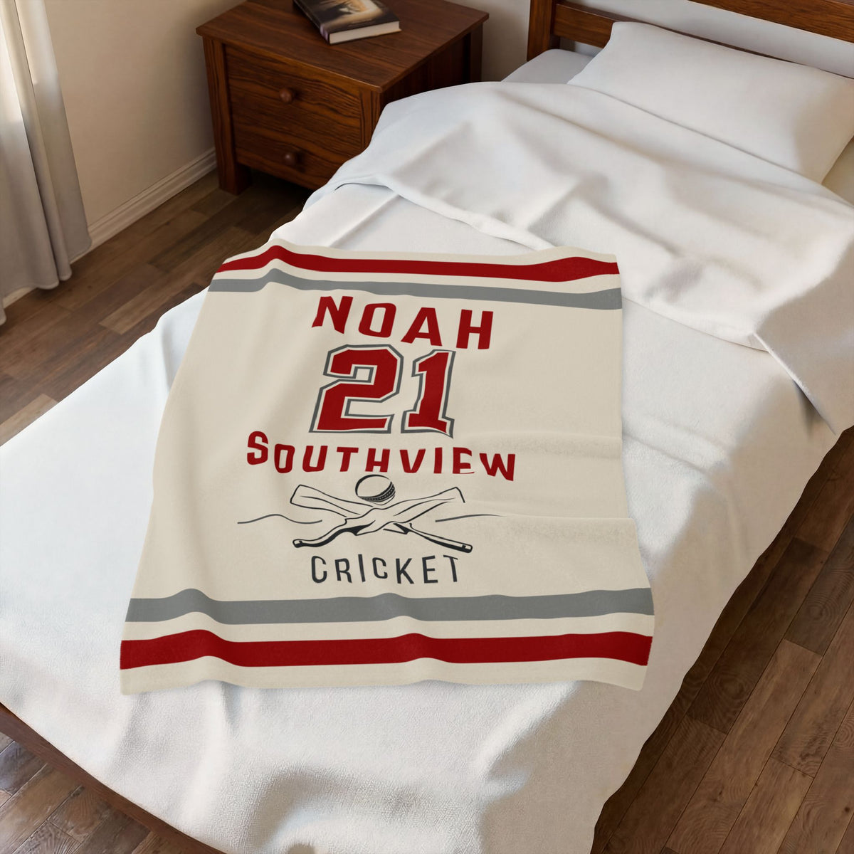 Personalized Cricket Blanket