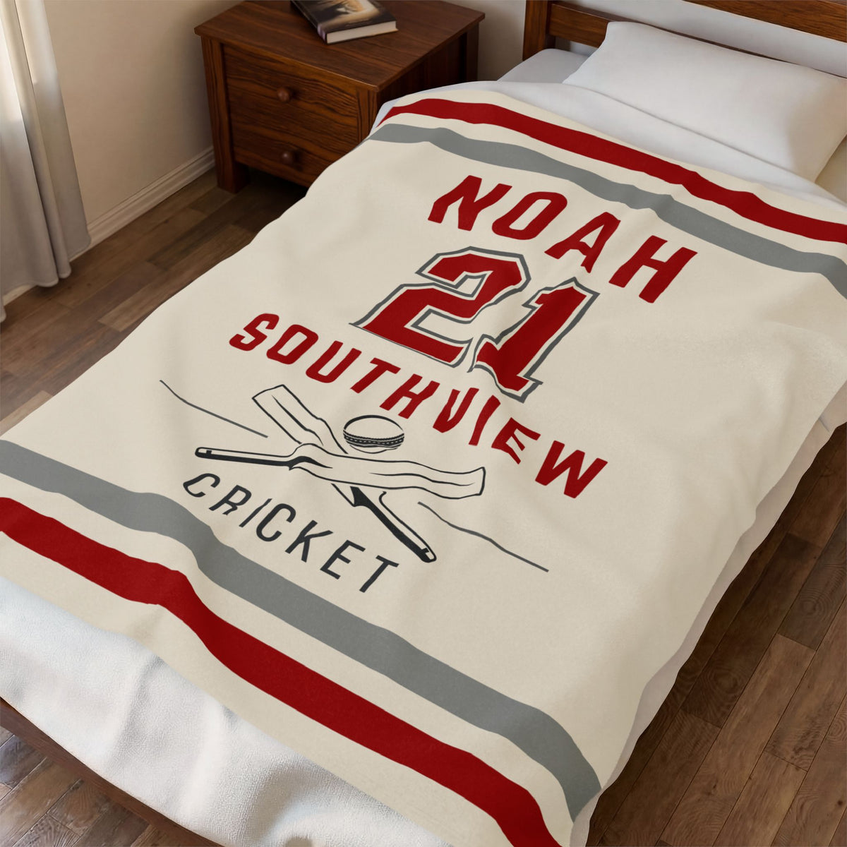 Personalized Cricket Blanket