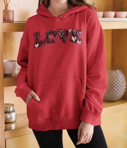 Retro Romantic Love Hooded Sweatshirt Gift For Her