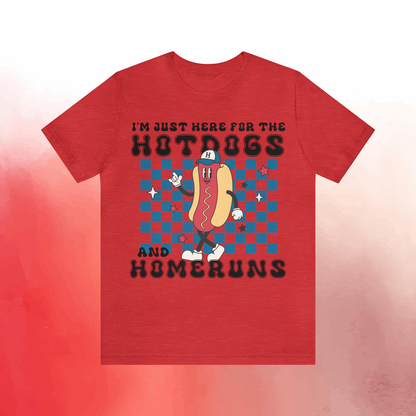 Hotdogs and Homeruns Women's Short Sleeve Baseball T-Shirt