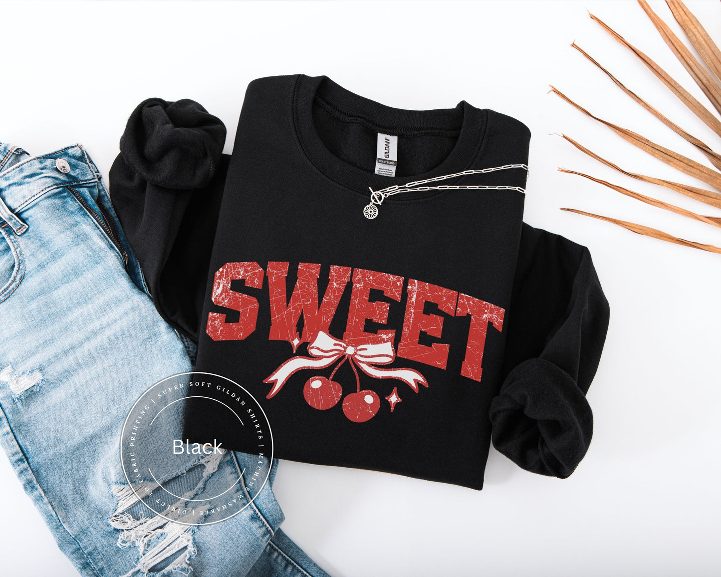 Retro Cherry Shirt Vintage Distressed Graphic Sweatshirt