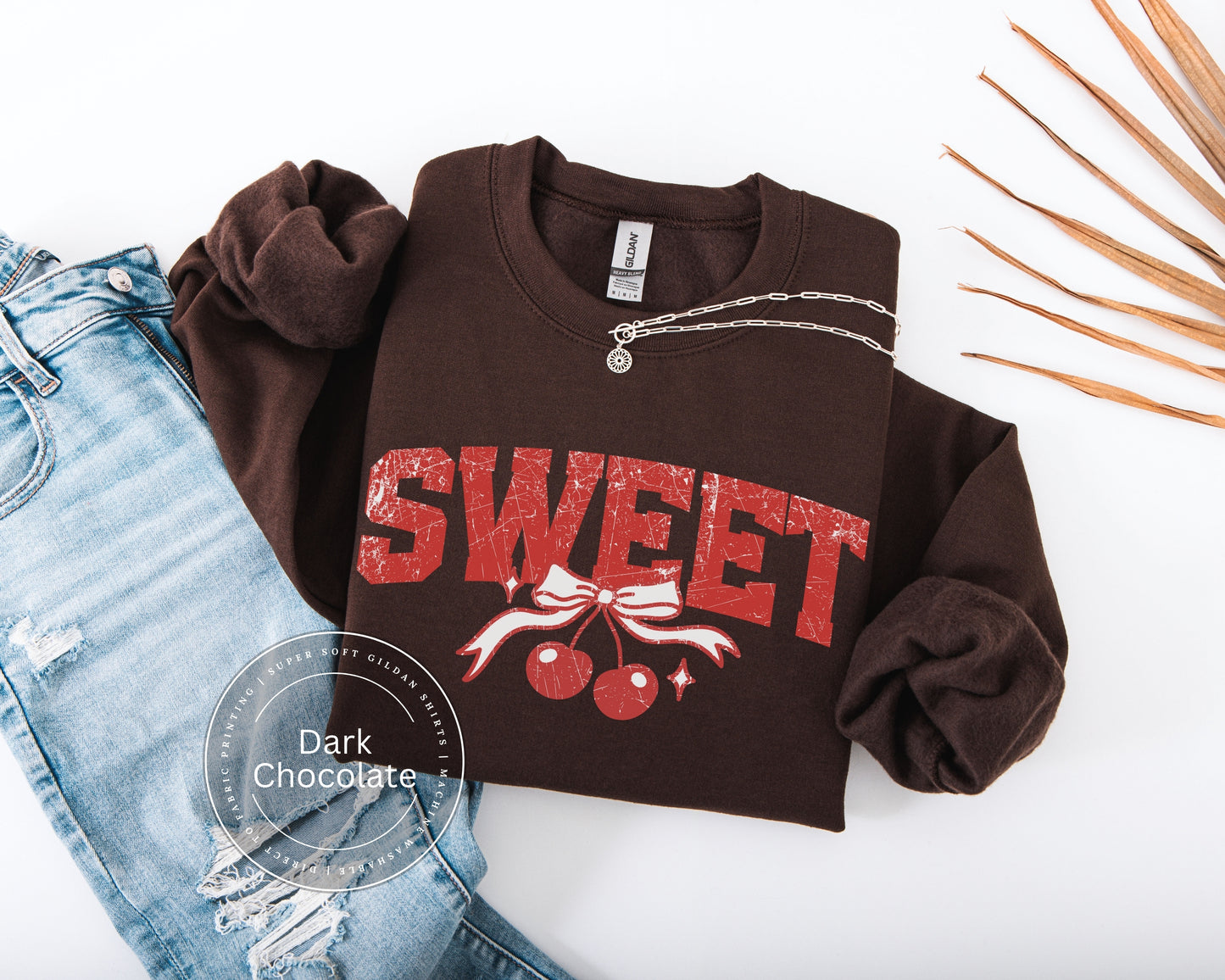 Retro Cherry Shirt Vintage Distressed Graphic Sweatshirt