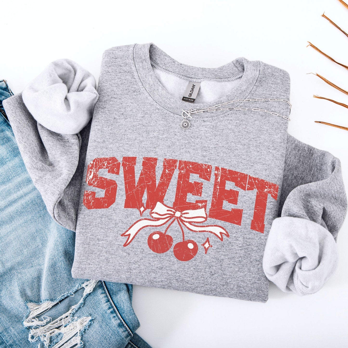 Retro Cherry Shirt Vintage Distressed Graphic Sweatshirt