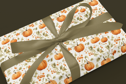 Halloween Wrapping Paper Holiday Wrapping Paper Roll Pumpkin Wrapping Paper 6 Foot Roll Gift Wrapping Paper Autumn Wrapping Paper