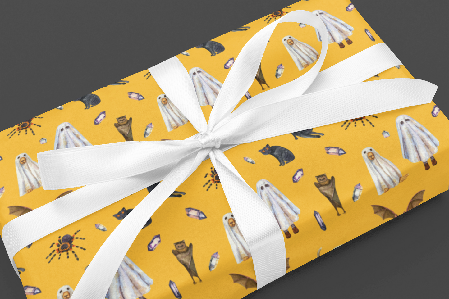 Ghost Wrapping Paper Cute Halloween Wrapping Paper 6 Foot Holiday Wrapping Paper Roll Halloween Birthday Wrapping Paper