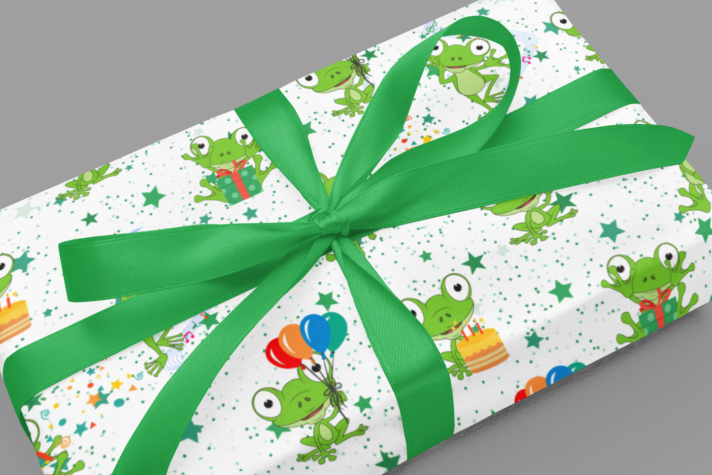 Frog Wrapping Paper Birthday Wrapping Paper Roll Cute Gift Wrap For Birthday 6 Foot Roll Green Gift Wrapping Paper For Frog Lover Gift