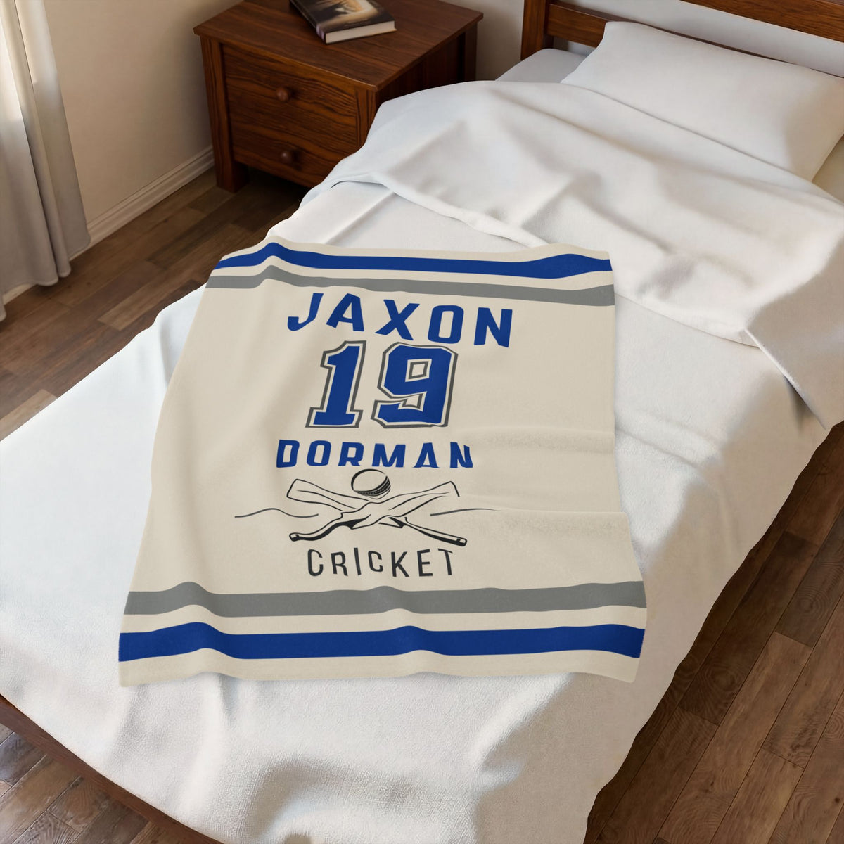 Personalized Cricket Blanket