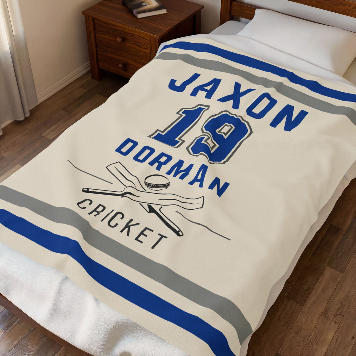 Personalized Cricket Blanket