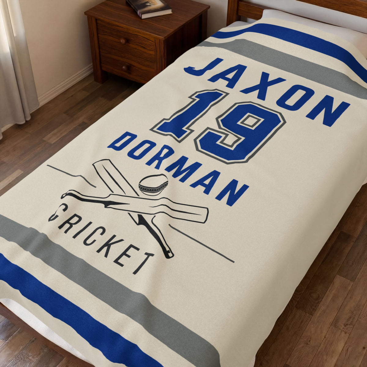 Personalized Cricket Blanket