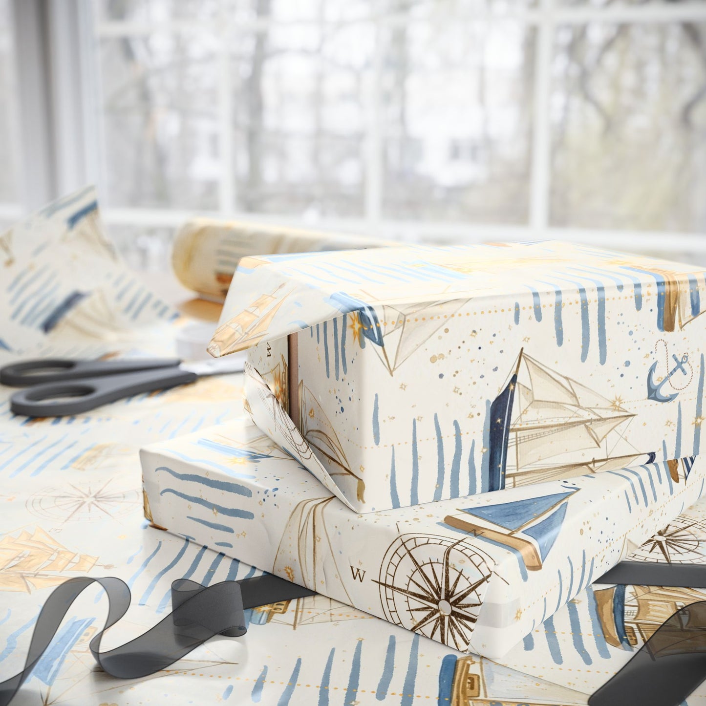 Sailboat Gift Wrapping Paper