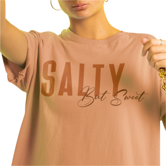 Comfort Colors Summer Shirts For Women Sassy T Shirt Salty but Sweet Sarcastic T-Shirt for Her Funny TShirt Vacation Shirt Beach Bum Shirt