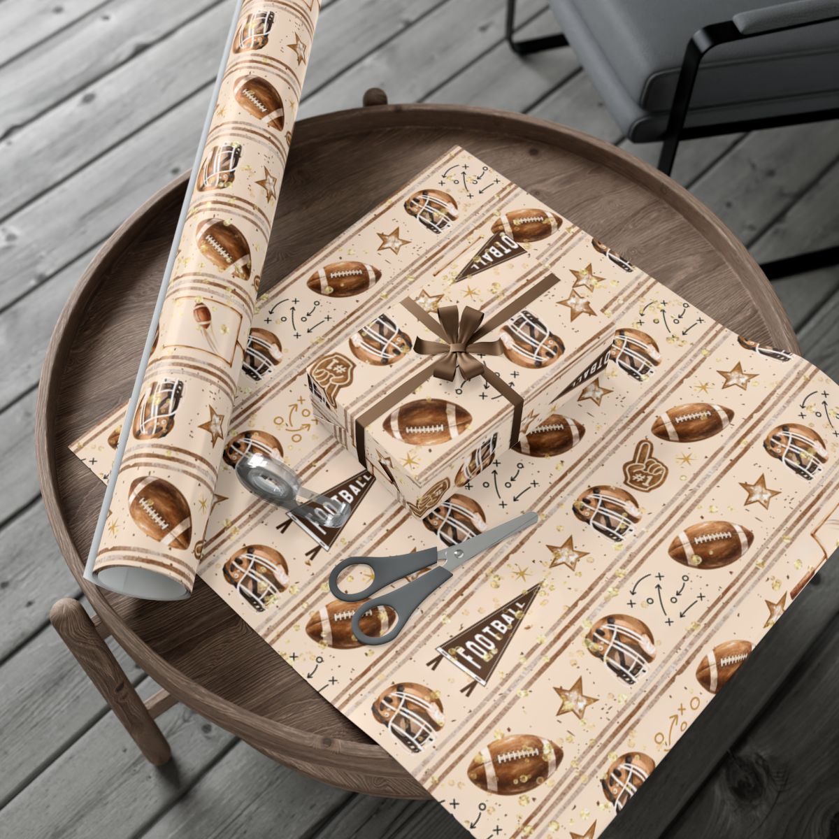 Football Gift Wrapping Paper