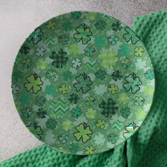 St Patricks Day Plastic Shamrock Plate