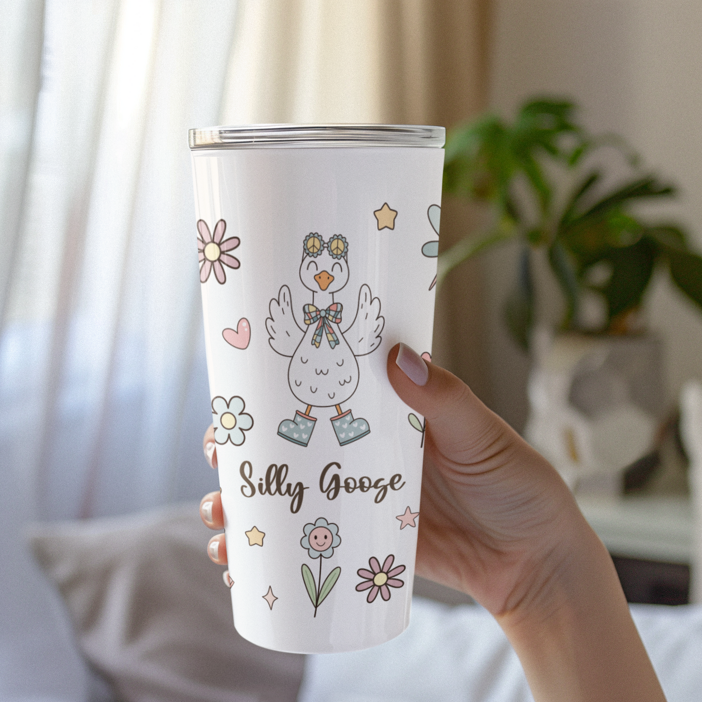 Floral Silly Goose 20 oz Tumbler