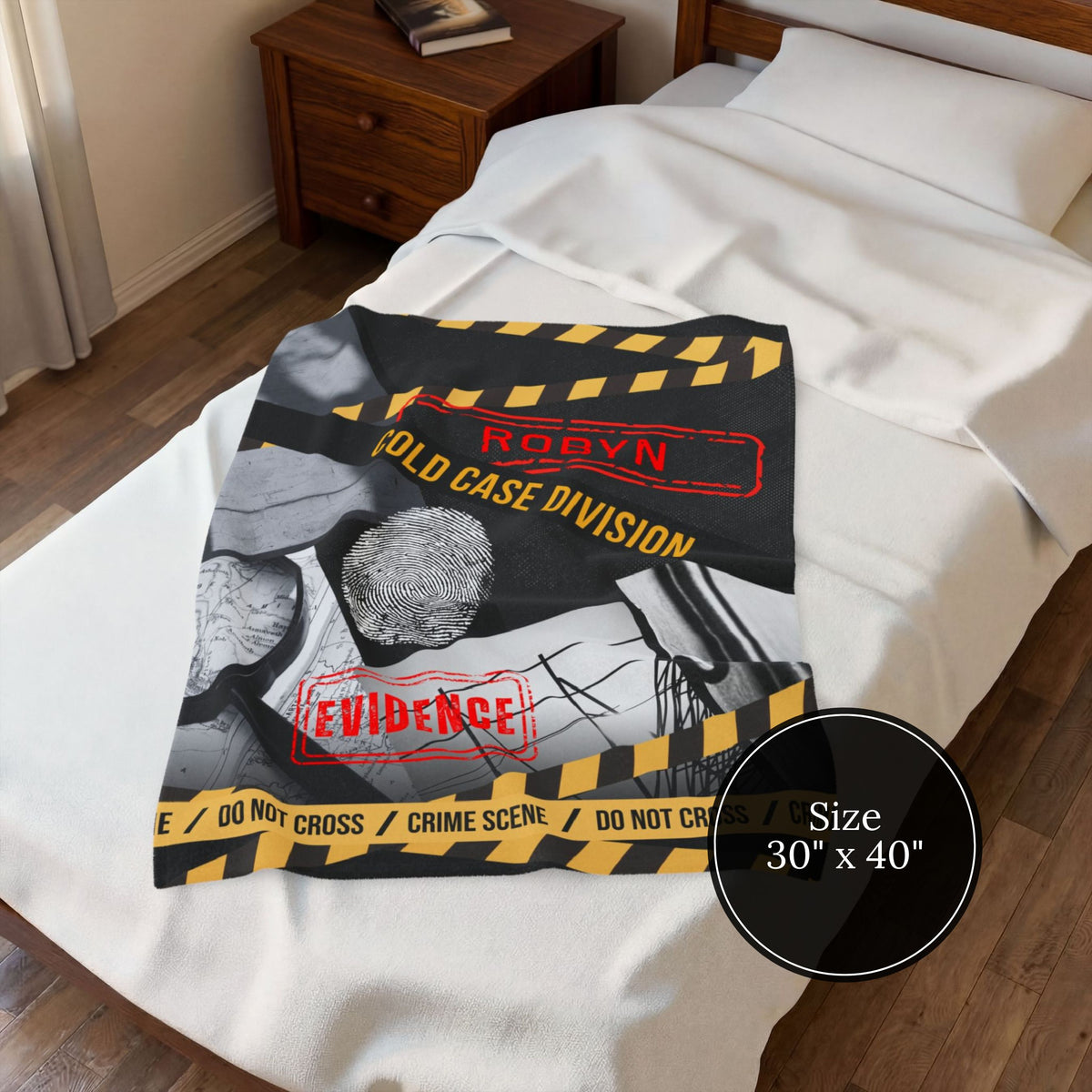Personalized True Crime Blanket