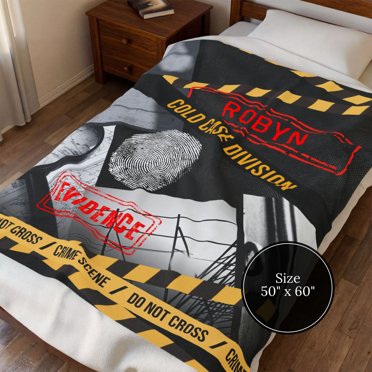 Personalized True Crime Blanket