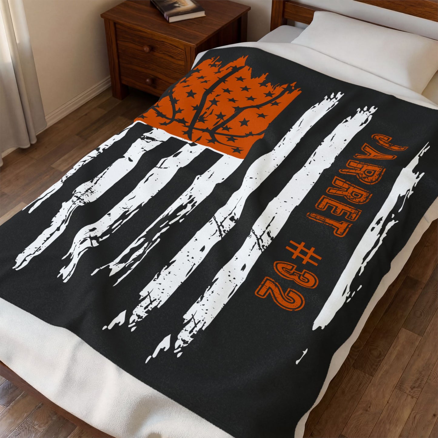 Custom Basketball Flag Blanket
