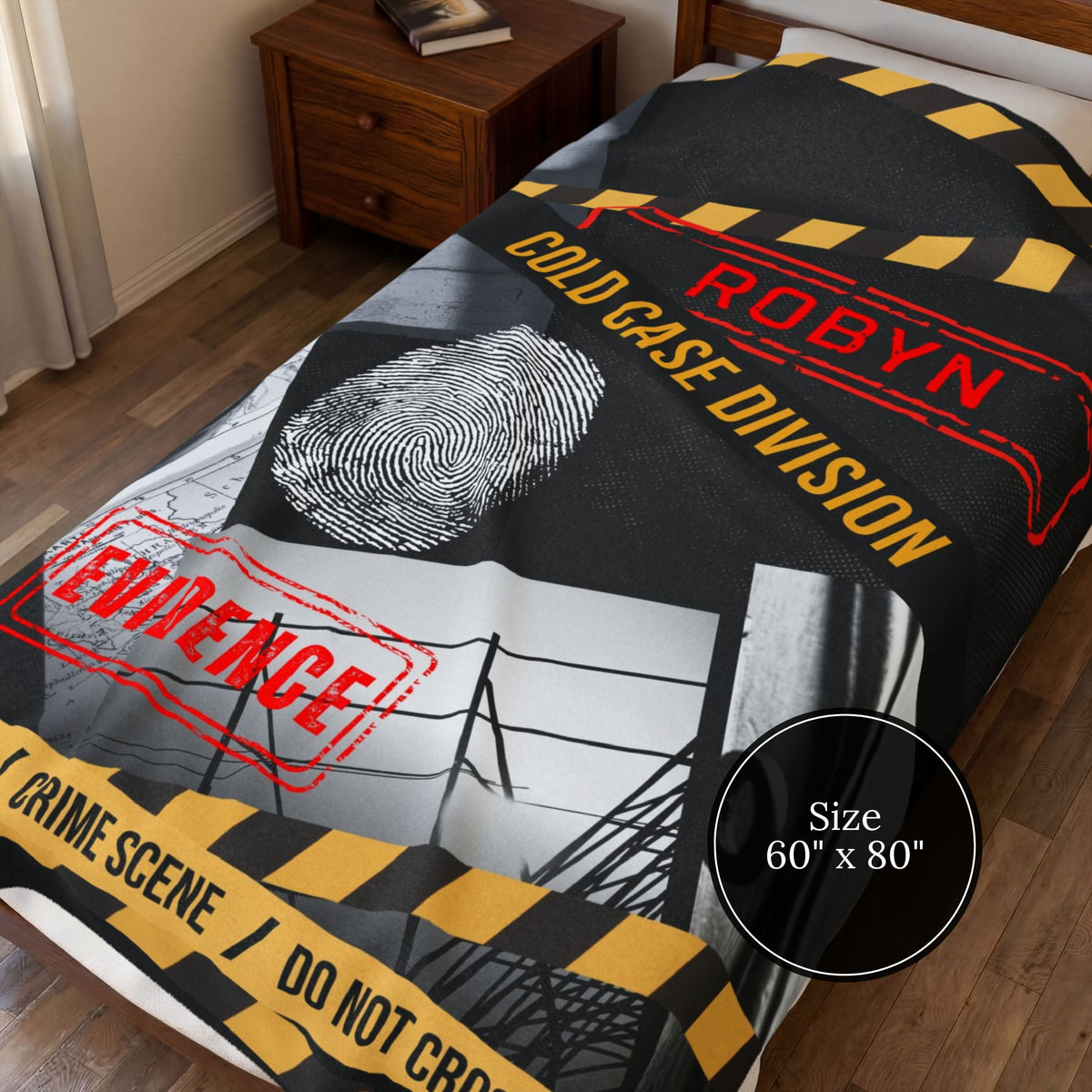 Personalized True Crime Blanket