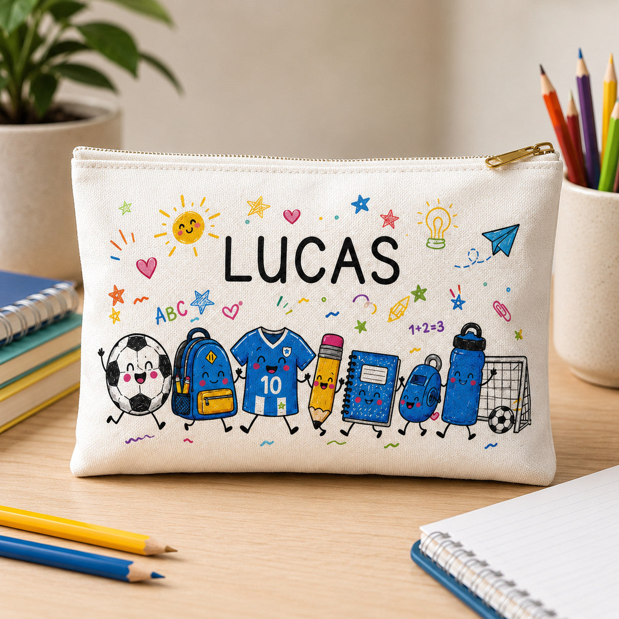 Personalized Soccer Pencil Case