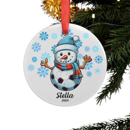 Personalized Soccer Christmas Ornament