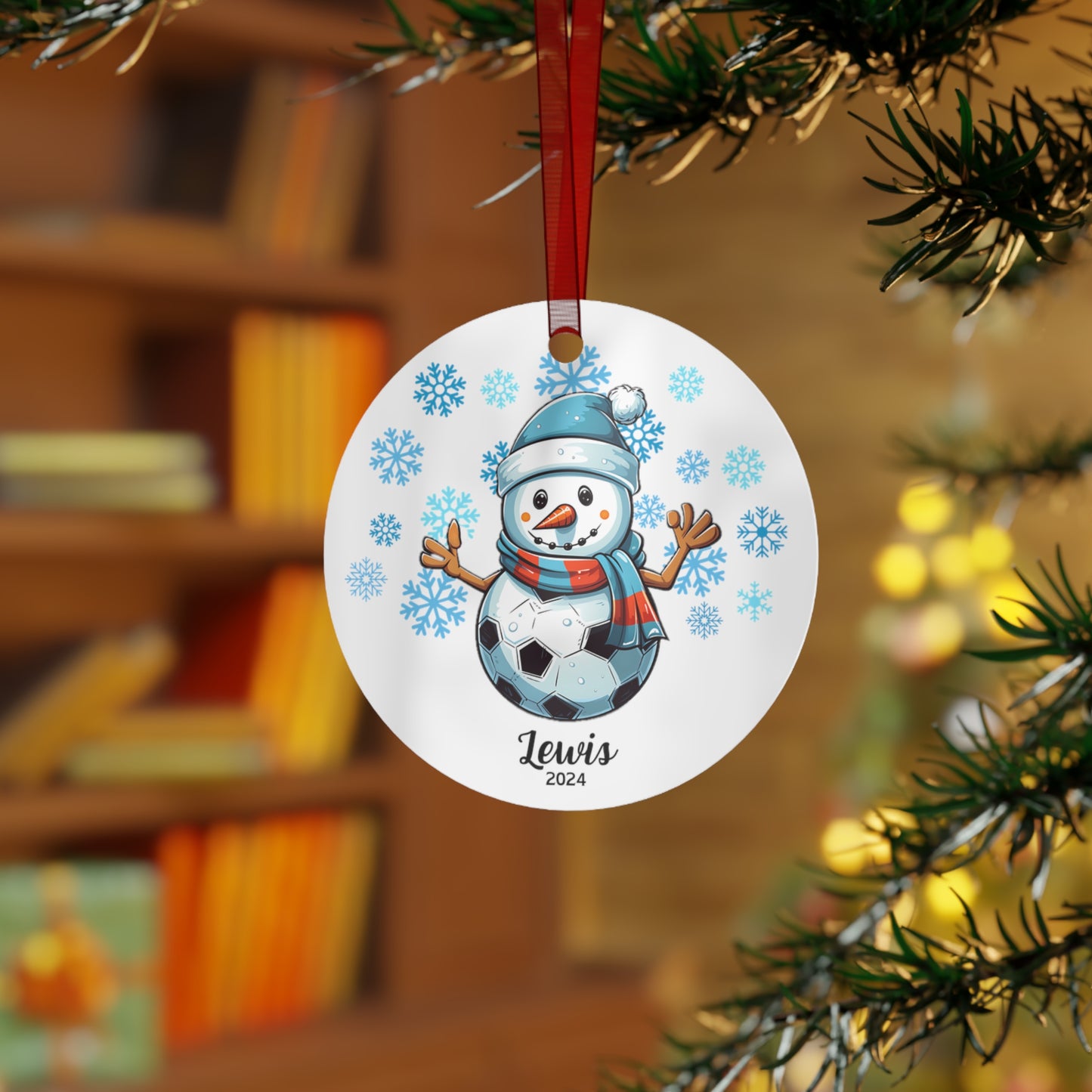 Personalized Soccer Christmas Ornament