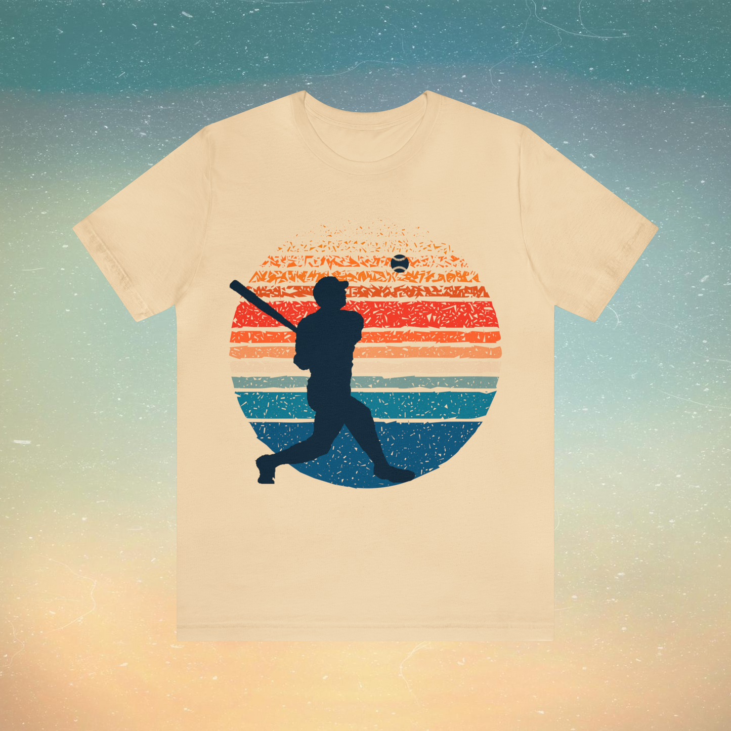 Sunset Silhouette Graphic Baseball T-Shirt