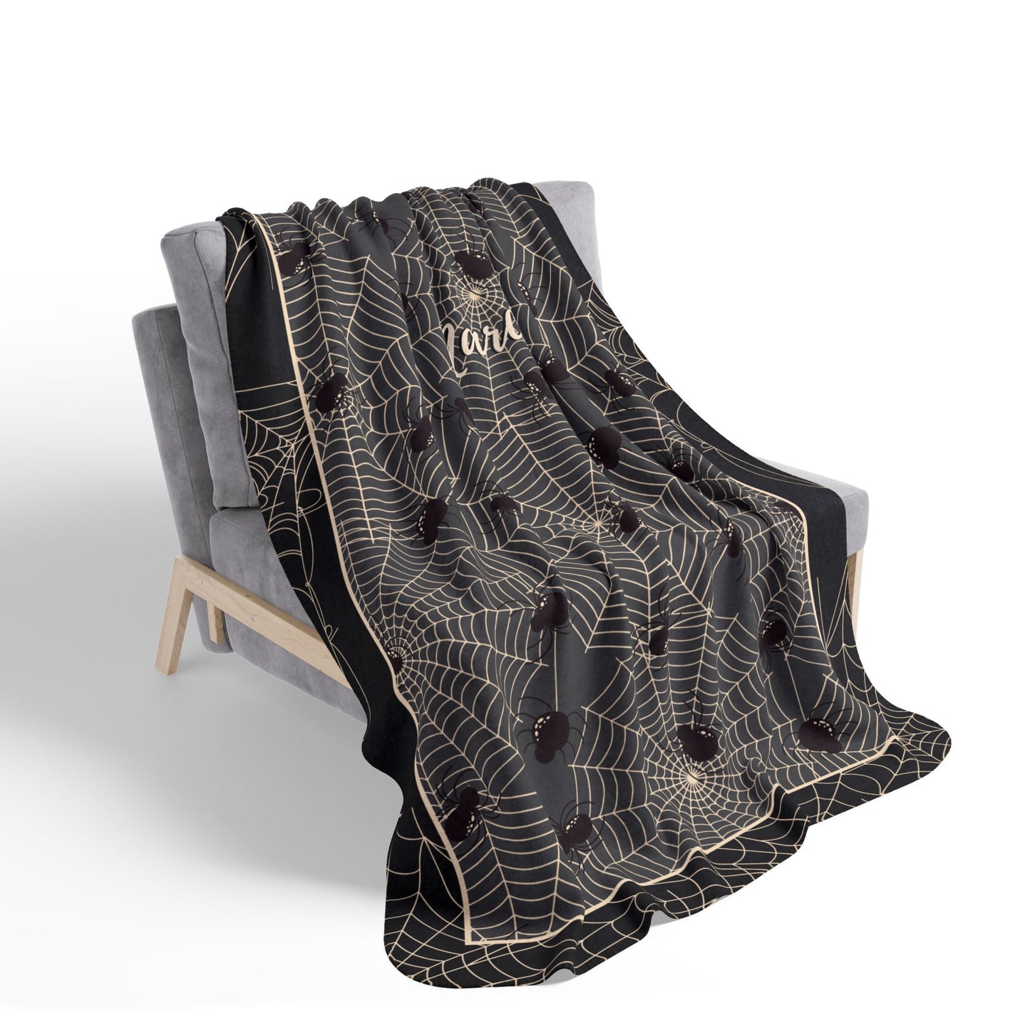 SpookyHalloween Spider Web Blanket