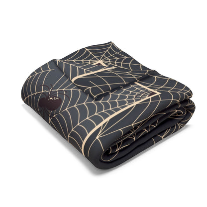 SpookyHalloween Spider Web Blanket