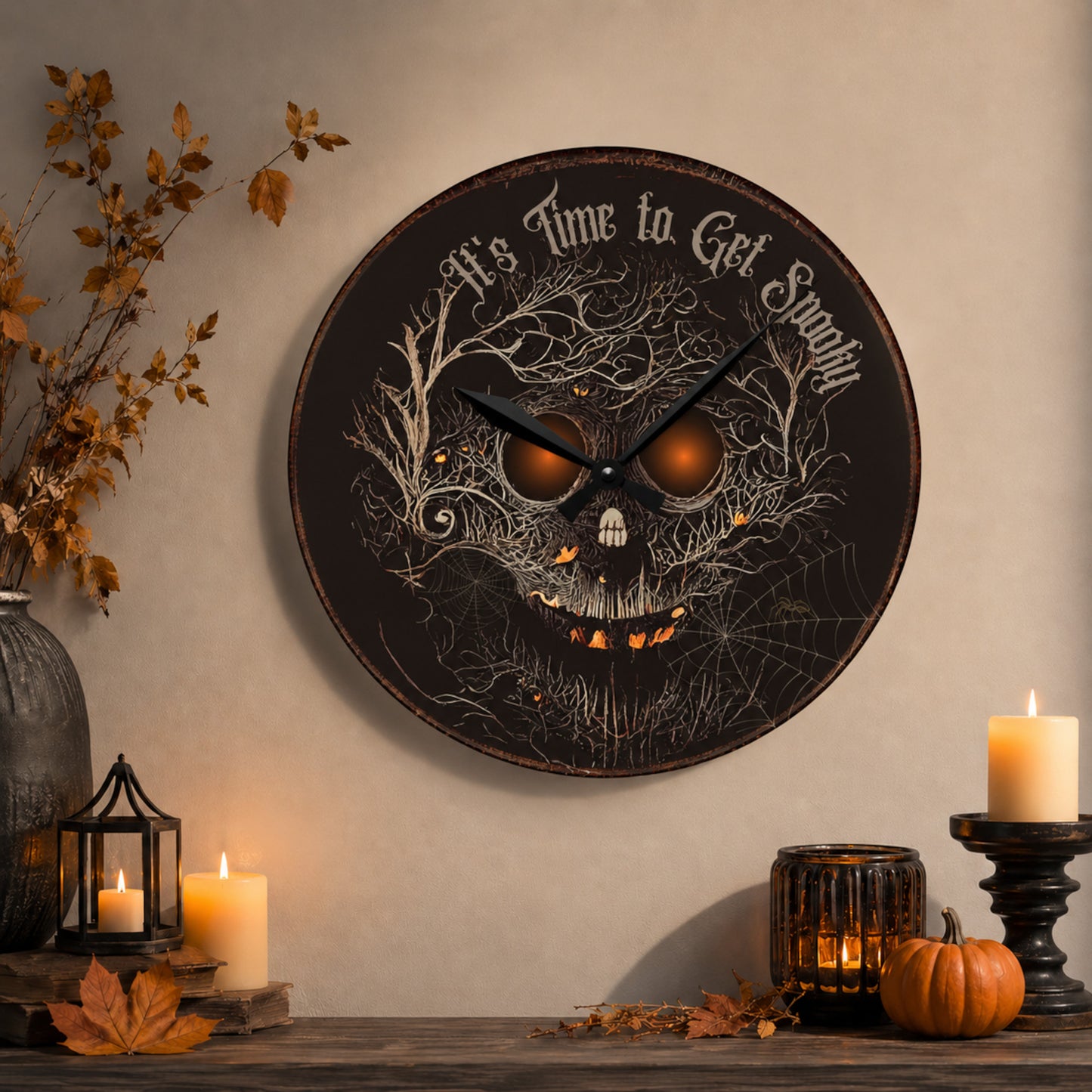 Spooky Halloween Hanging Wall Clock