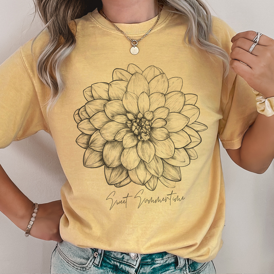 Womens Sweet Summertime Floral T-Shirt