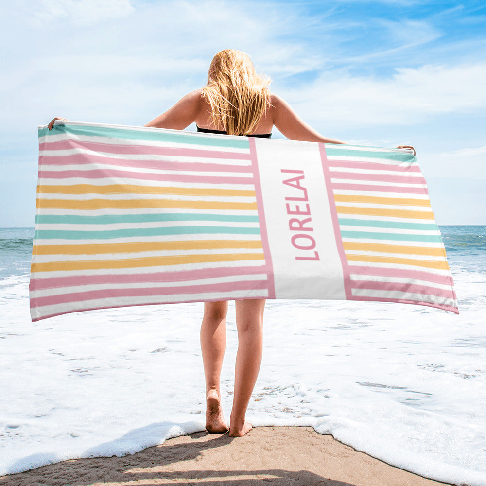 Personalized Beach Towel Custom Summer Gift