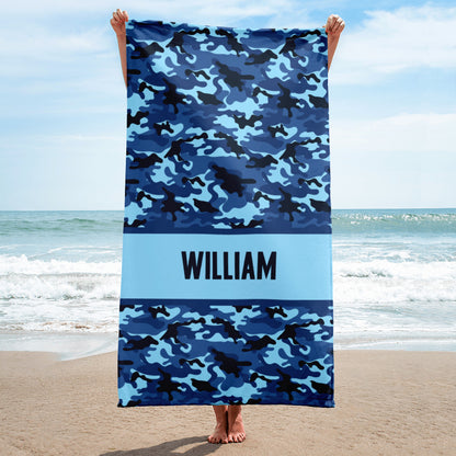 Personalized Camouflage Pattern Beach Towel