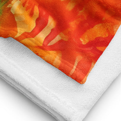Personalized Retro Tie Dye Beach Towel