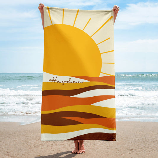 Personalized Beach Towel Custom Summer Gift