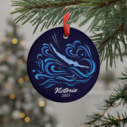 Personalized Swimmer Ornament