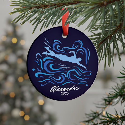 Personalized Swimmer Ornament